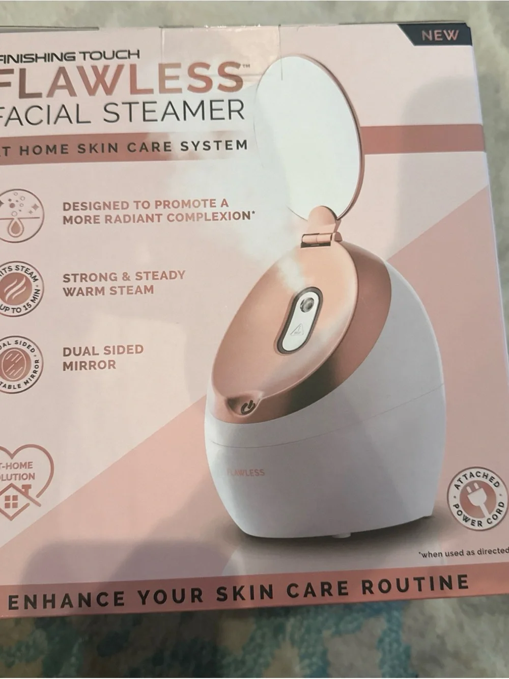 Flawless Facial Steamer - Pink/White